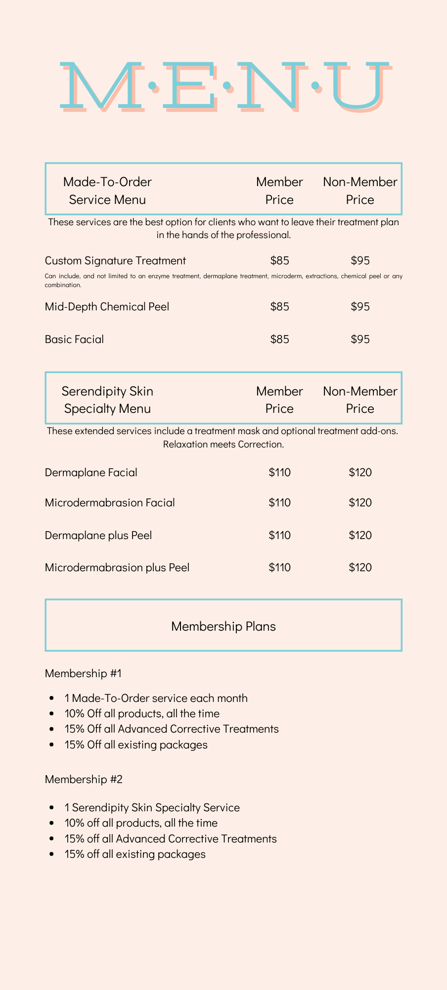 Serendipity Skin Membership Discounts